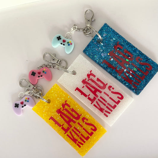 Lag Kills Keychain Bag Charm Gamer Gift